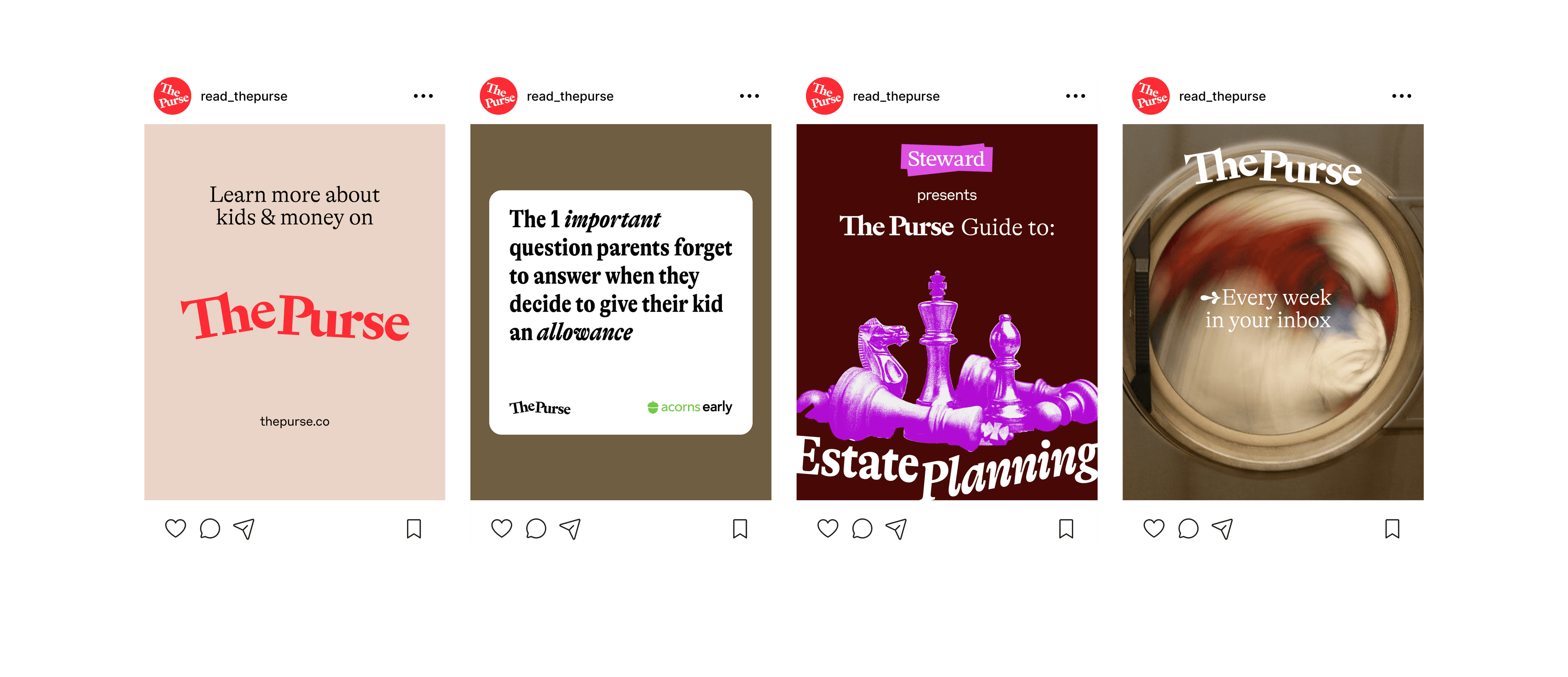 The Purse social media templates for financial education and editorial content
